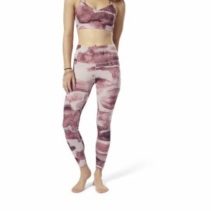 Legginsy Damskie Reebok Yoga Lux Bold High-Rise Różowe PL 57JBHAS